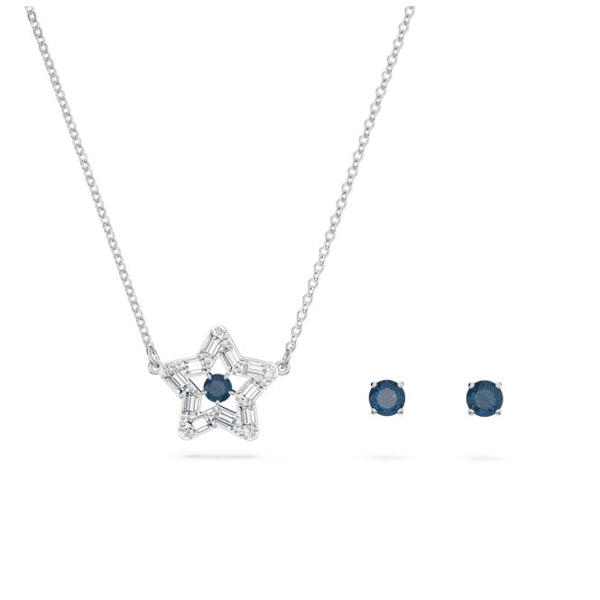 Stella Star Blue Rhodium Plated Set 5646762