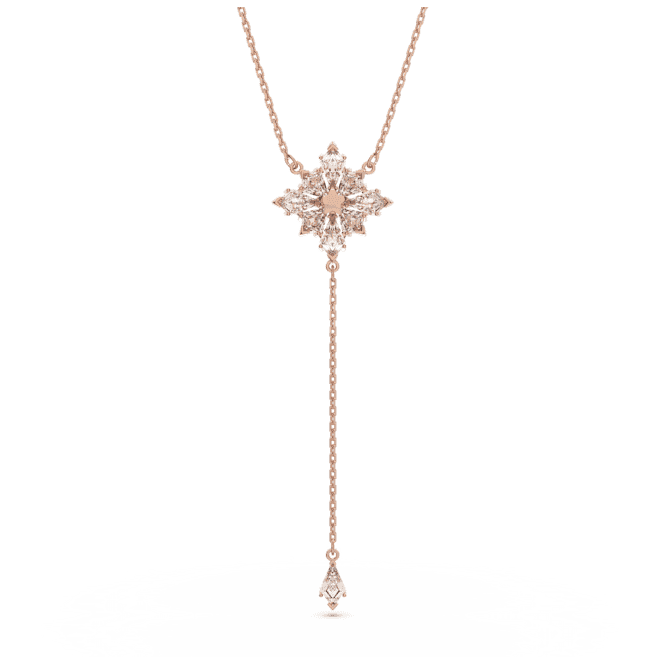 Stella Y Kite Cut Star White Rose Gold-tone Plated Necklace 5645383