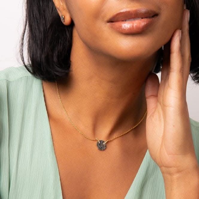 Fiorelli Silver Gold Black Rhodium Necklace N4574B