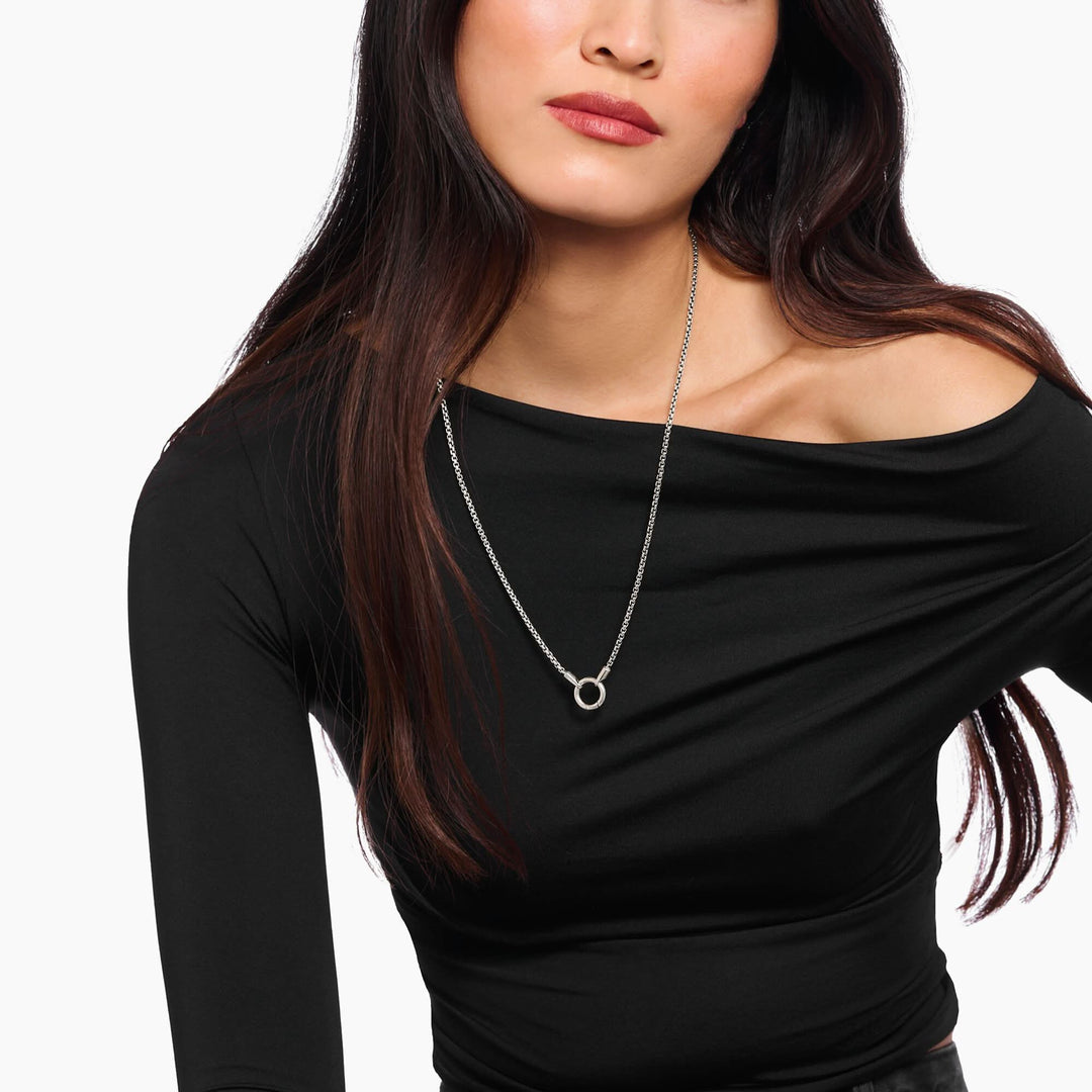 Sterling Silver 2.7mm Venetian Round Clasp Necklace KE2322 - 637 - 21Thomas Sabo Charm ClubKE2322 - 637 - 21 - L60