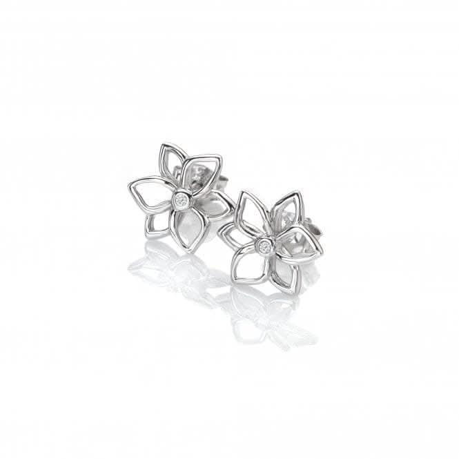 Sterling Silver Amulets Flower Earrings DE711