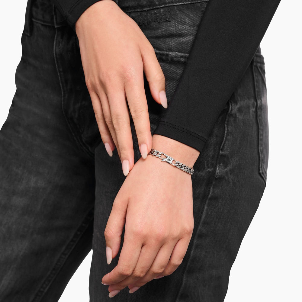 Sterling Silver Armoured Bracelet A2200-637-21