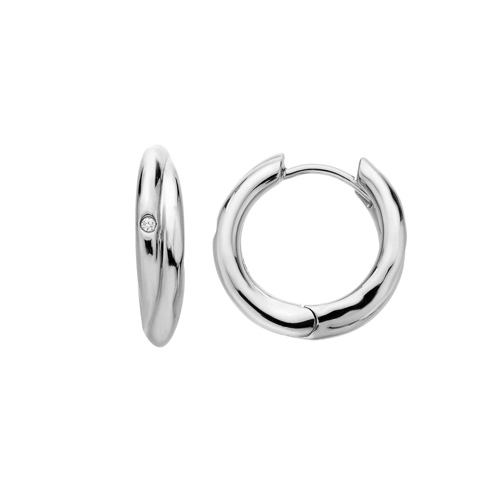 Sterling Silver Aura Hoop Earring DE823