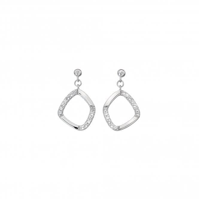Sterling Silver Behold White Topaz Earrings DE646