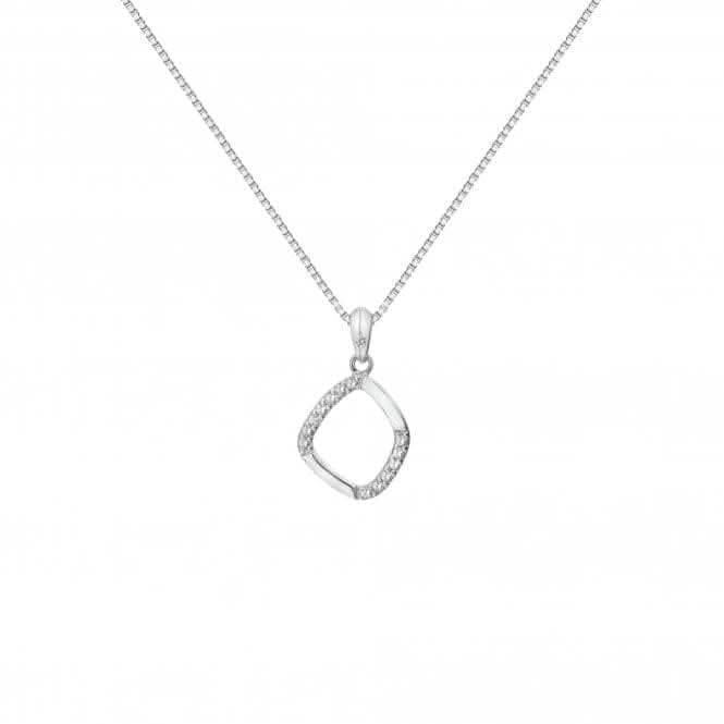Sterling Silver Behold White Topaz Pendant DP782