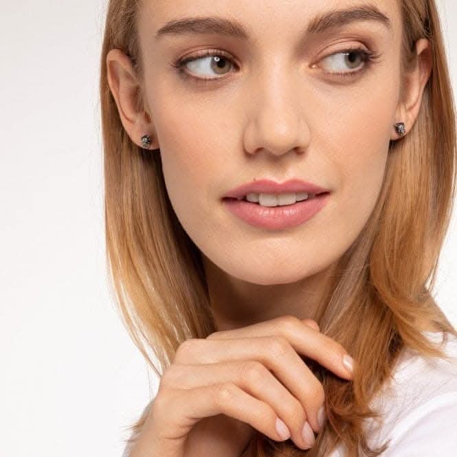 Sterling Silver Black Cat Ear Studs H2110-845-11