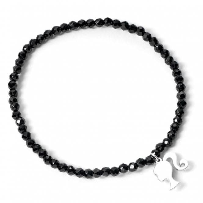 Sterling Silver Black Crystal Charm Bracelet BMSB0027