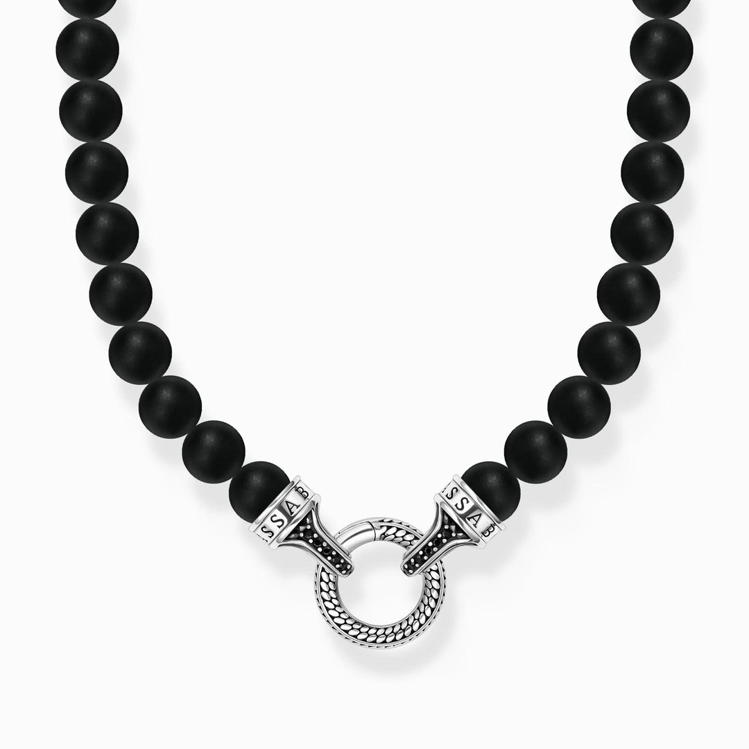 Sterling Silver Black Obsidian Beaded Necklace KE2323 - 705 - 11Thomas Sabo Sterling SilverKE2323 - 705 - 11 - L60