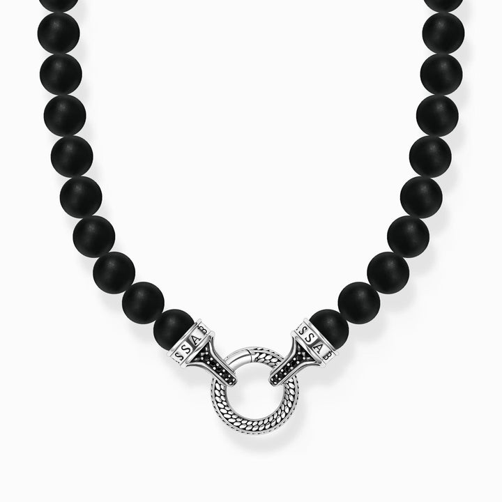 Sterling Silver Black Obsidian Beaded Necklace KE2323 - 705 - 11Thomas Sabo Sterling SilverKE2323 - 705 - 11 - L60