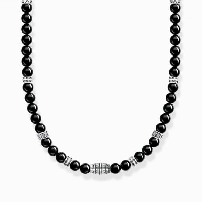 Sterling Silver Black Onyx Necklace KE2180-507-11