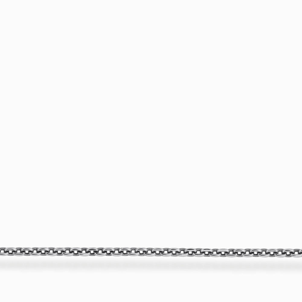 Sterling Silver Blackened Anchor Chain Necklace KE2285-637-21