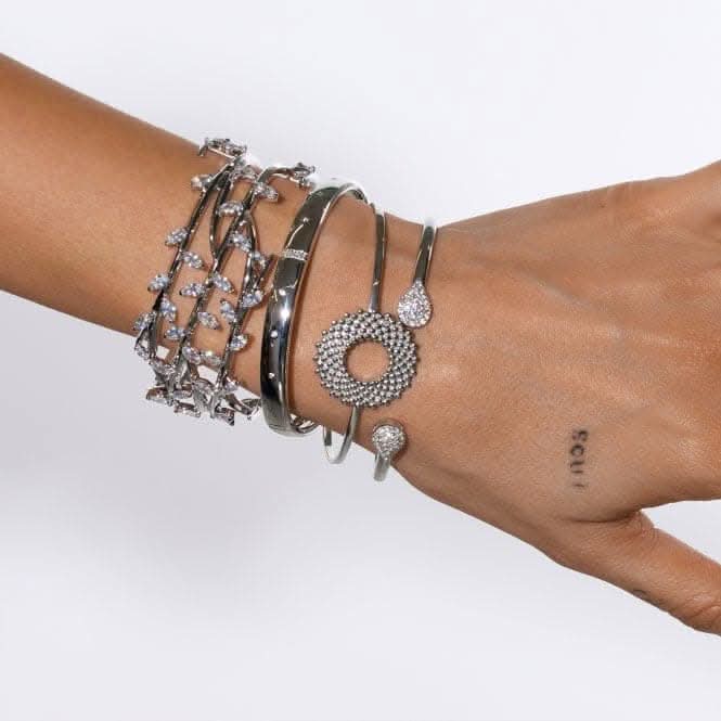 Sterling Silver Blossom Bangle DC189