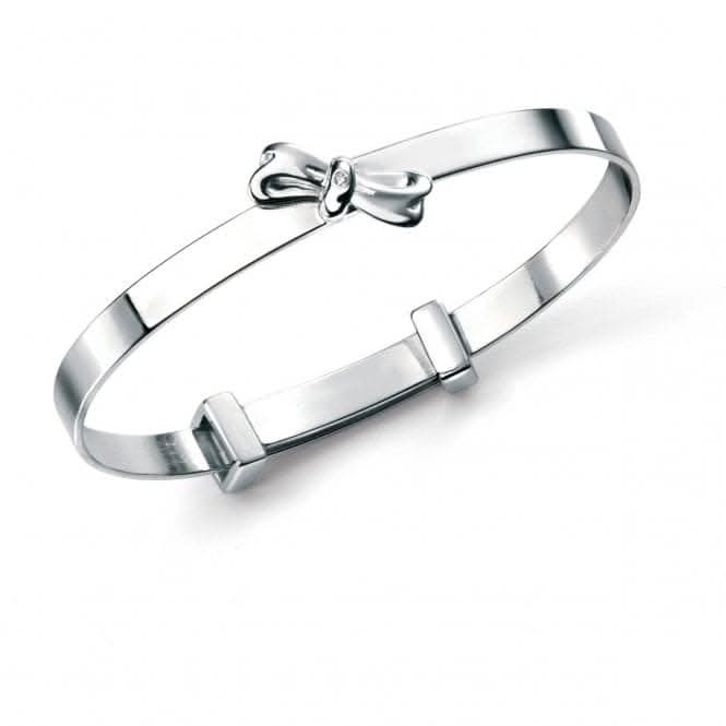 Sterling Silver Bow Bangle B4781
