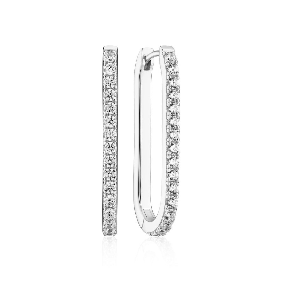 Sterling Silver Capizzi Medio Earrings SJ-E42211-CZ