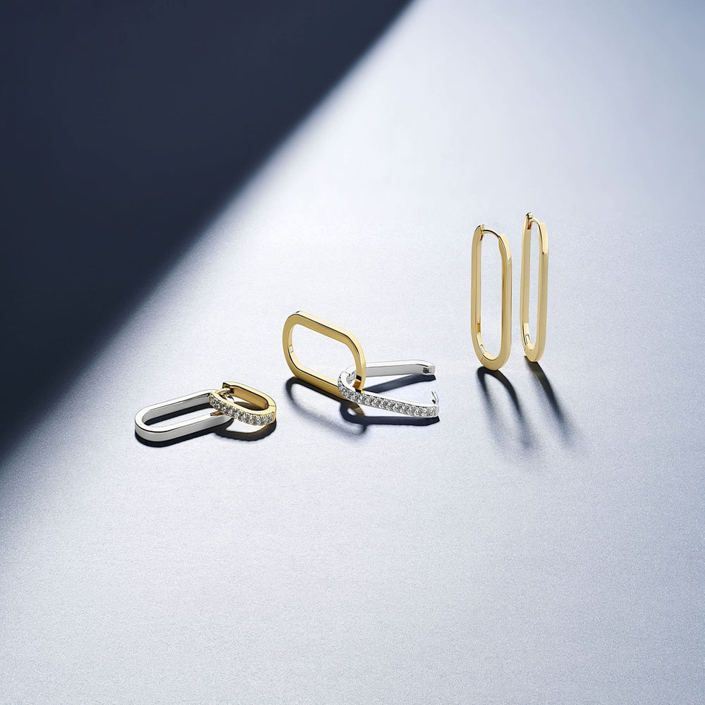 Sterling Silver Capizzi Pianura Medio Earrings SJ-E42212