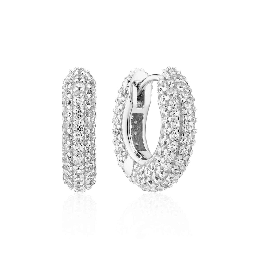 Sterling Silver Carrara Piccolo Earrings SJ-E2473-CZ