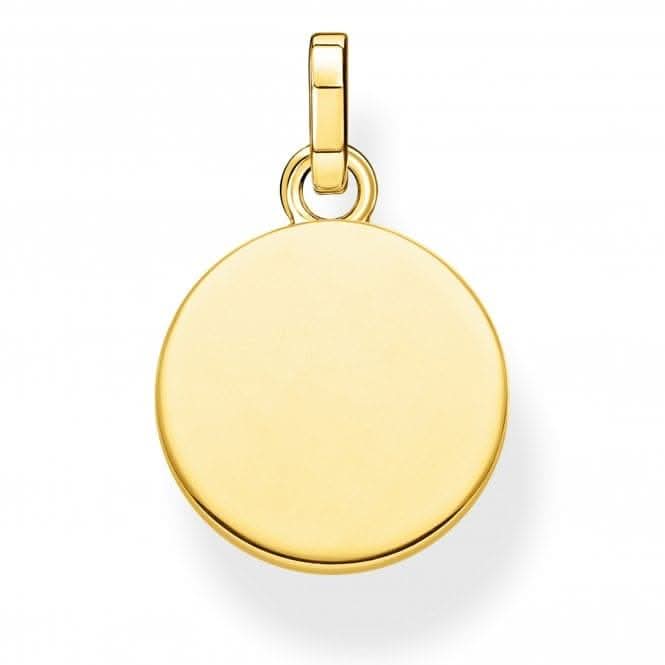 Sterling Silver Cat Paw Gold Disc Pendant PE882-414-14