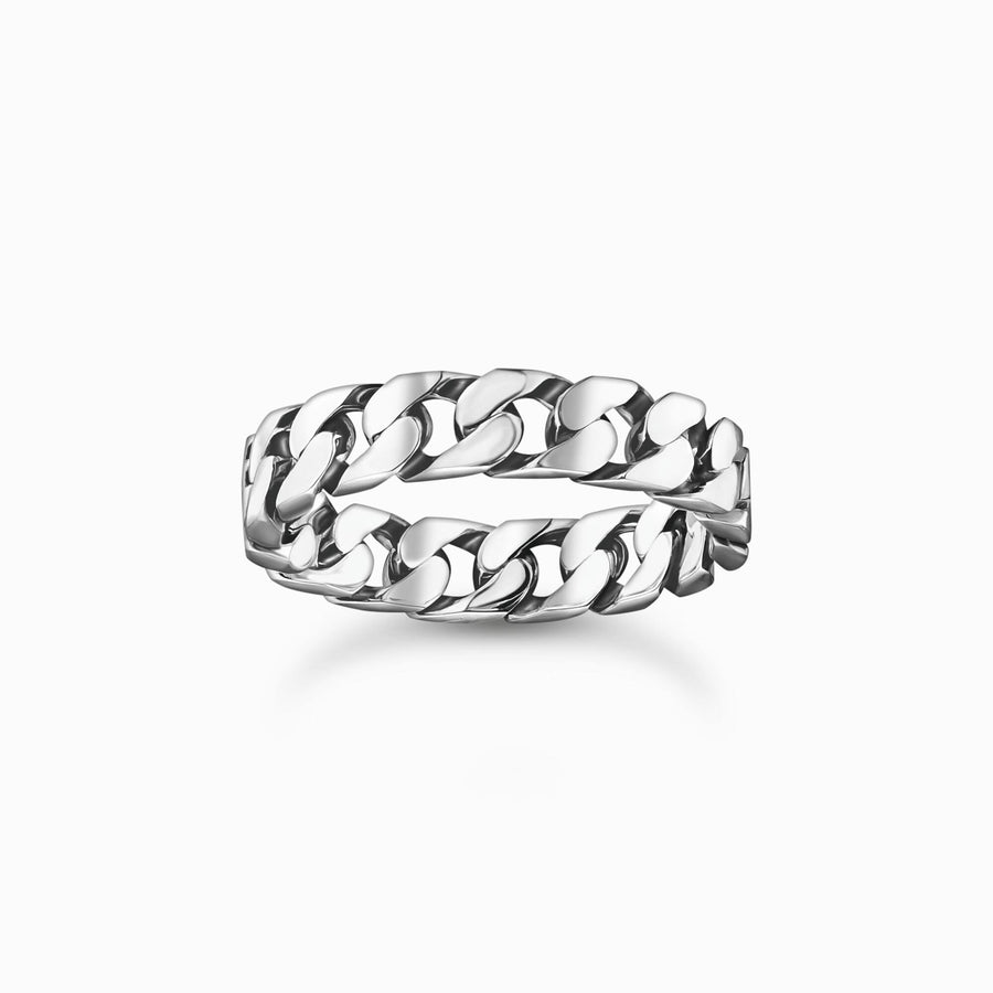 Sterling Silver Chain Link Ring TR2496-637-21