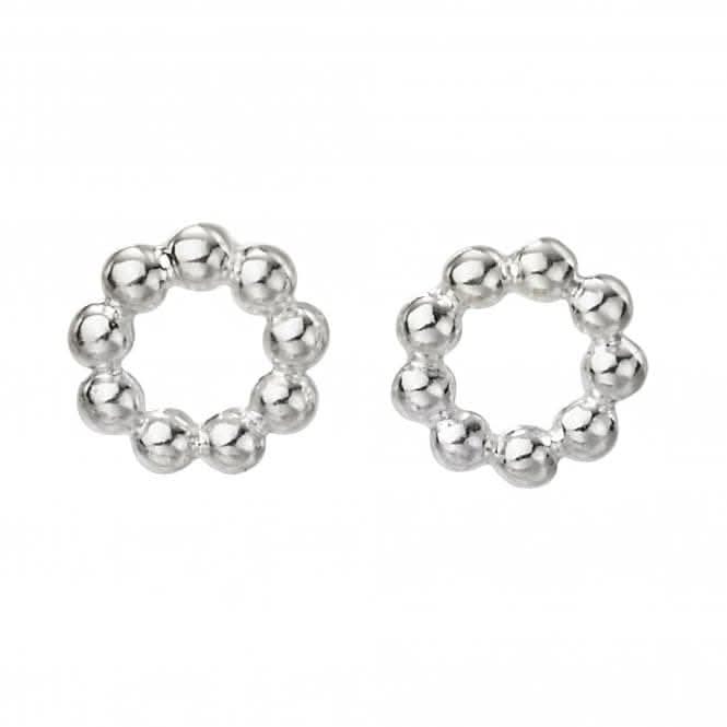 Sterling Silver Circle Ball Earrings E5855