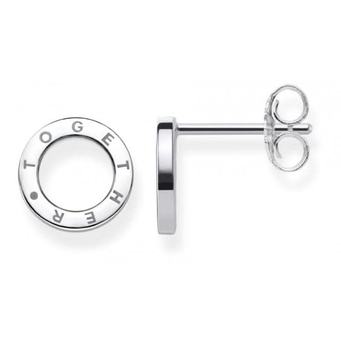 Sterling Silver Circles Together Ear Studs H1946-001-12