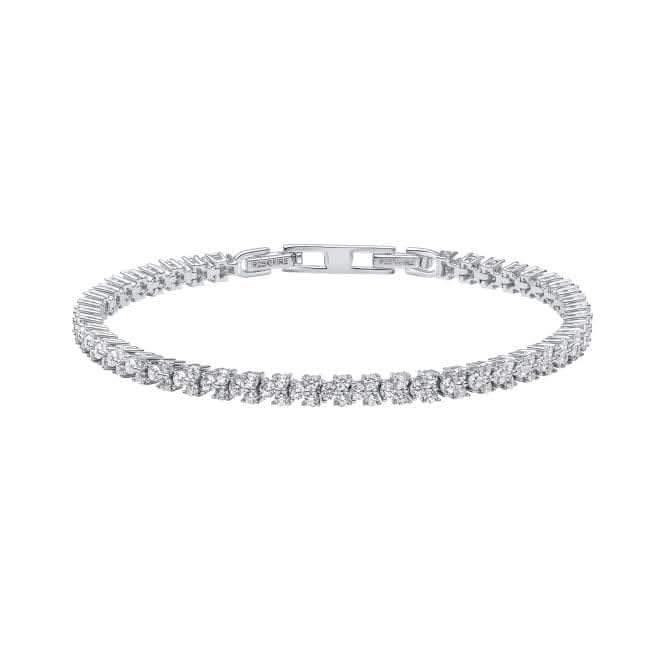Sterling Silver Clear Cubic Zirconia Bracelet B5475