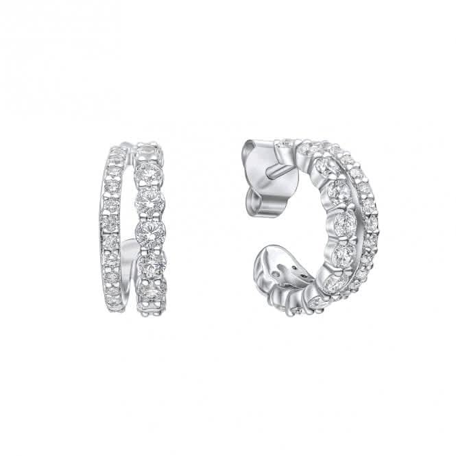 Sterling Silver Clear Cubic Zirconia Earrings E6405