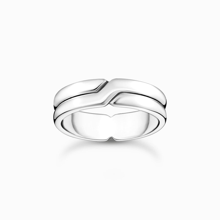 Sterling Silver Crossed Ring TR2492-001-21