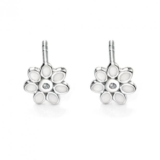Sterling Silver Daisy Earrings E4122