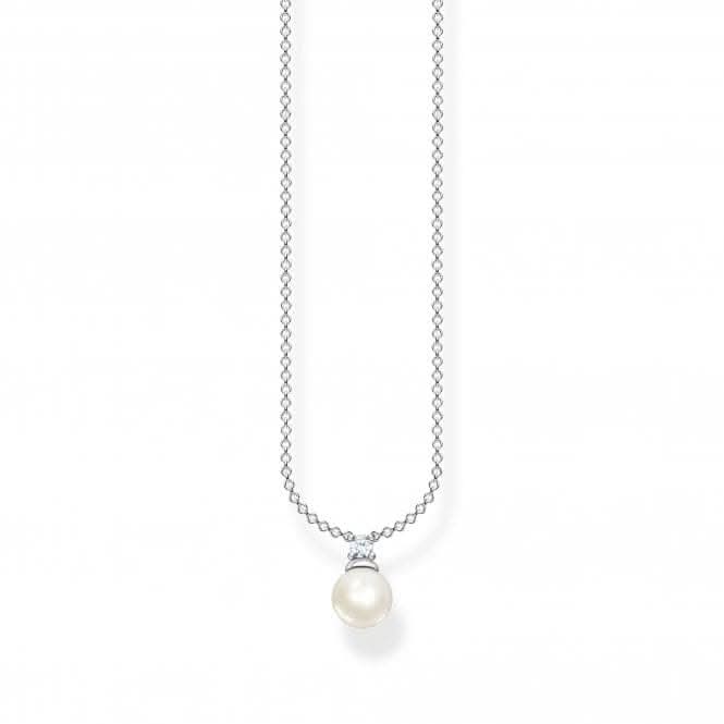 Sterling Silver Delicate Pearl Necklace KE2121-167-14-L45V