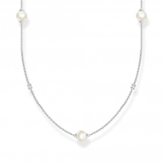 Sterling Silver Delicate Pearl Necklace KE2125-167-14-L90V