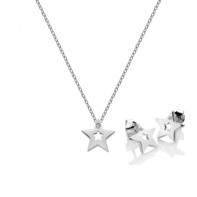 Sterling Silver Diamond Amulets Star Set SS132