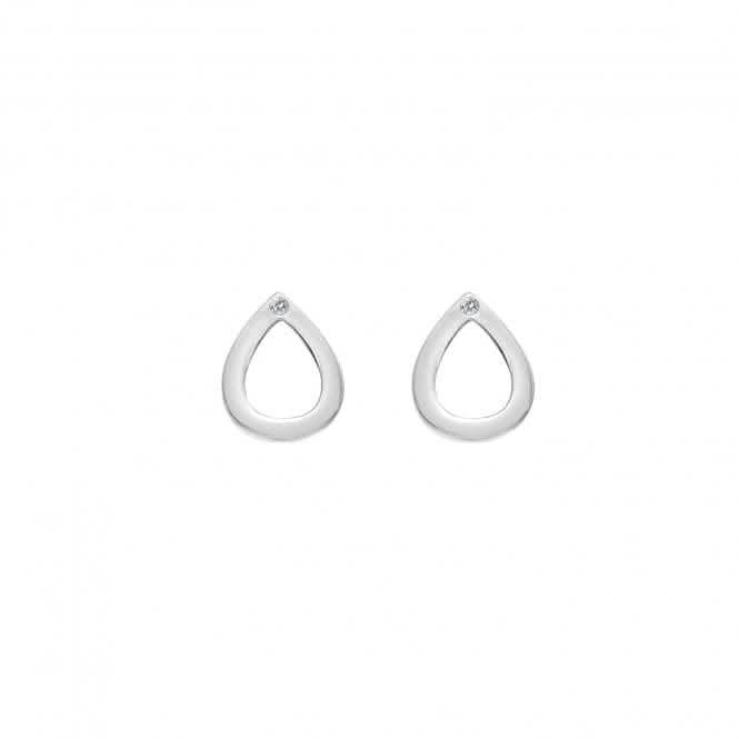 Sterling Silver Diamond Amulets Teardrop Earrings DE615