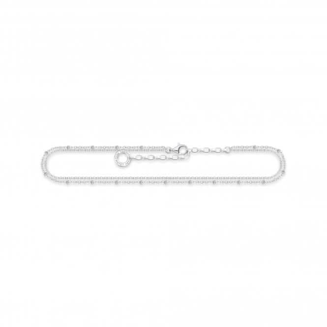 Sterling Silver Double Strand Anklet AK0030 - 001 - 21Thomas Sabo Charm Club CharmingAK0030 - 001 - 21