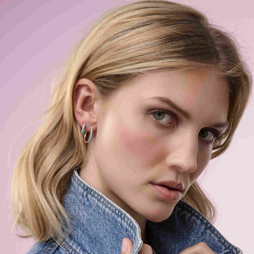 Sterling Silver Ellera Grande Earrings SJ-E2869-TQ