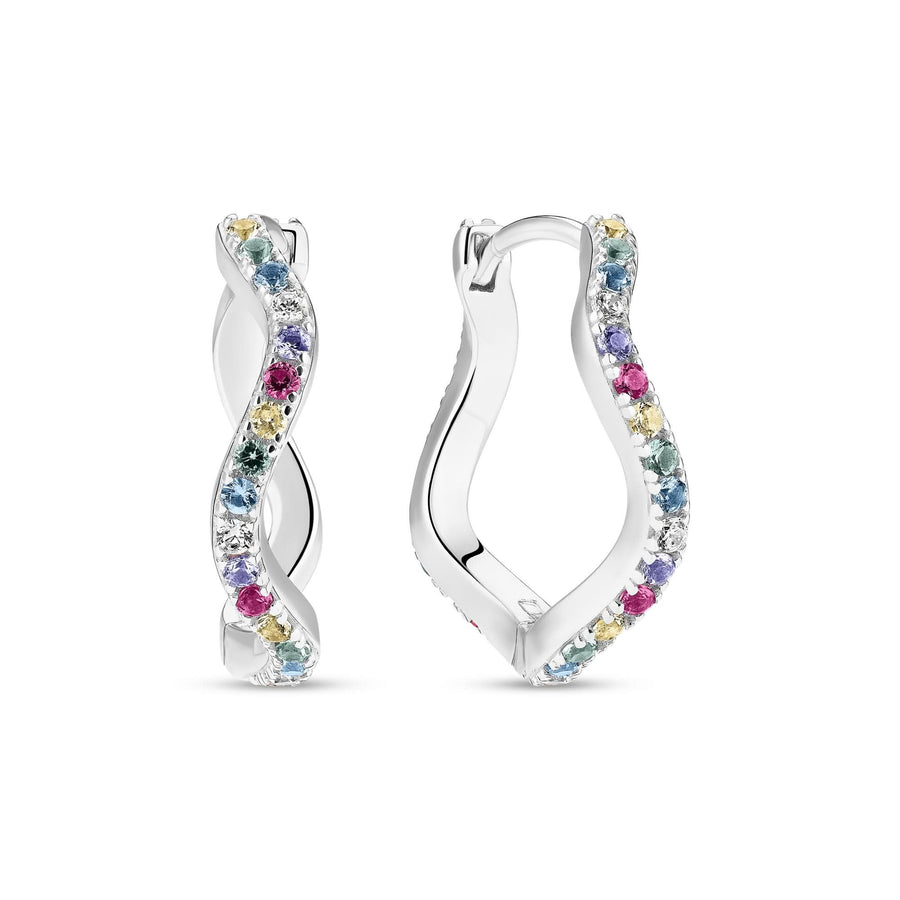 Sterling Silver Ellera Waves Grande Earrings SJ-E3869-XCZ