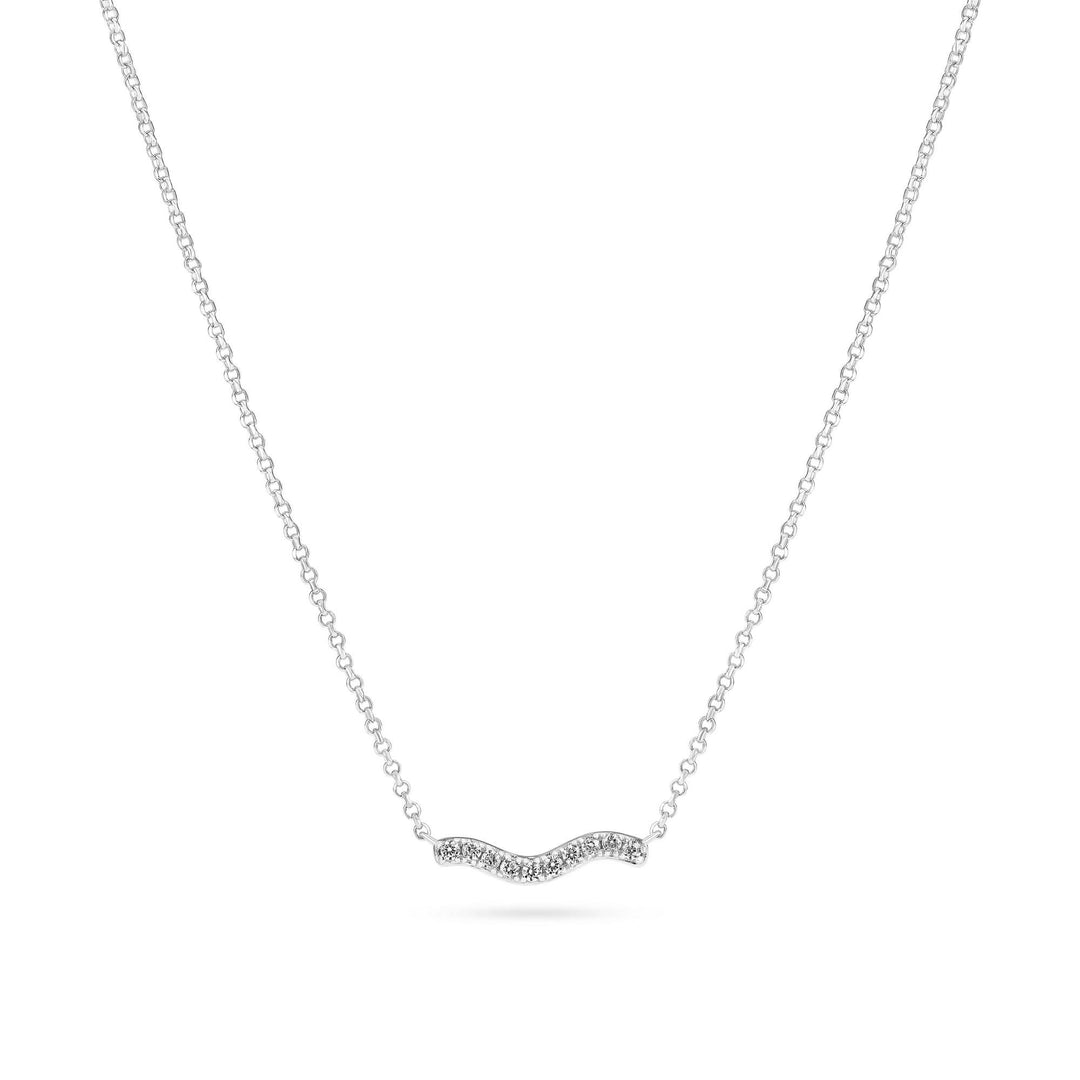 Sterling Silver Ellera Waves Necklace SJ - N3859 - CZSif JakobsSJ - N3859 - CZ