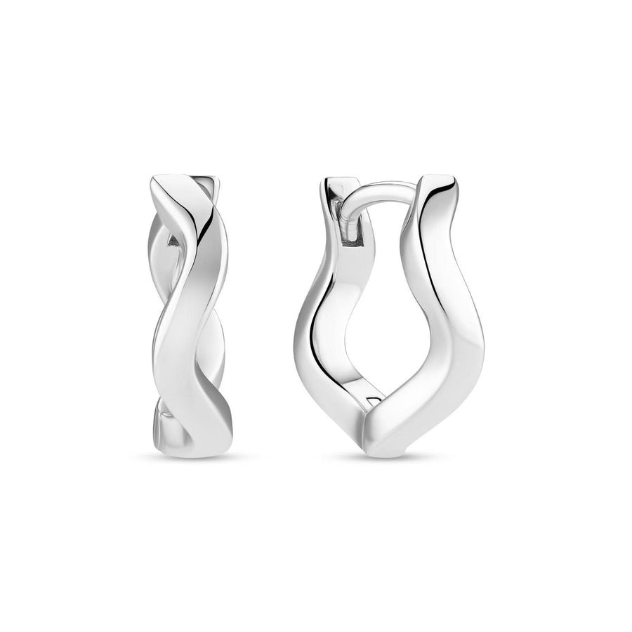 Sterling Silver Ellera Waves Pianura Medio Earrings SJ-E3859