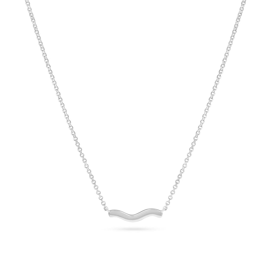 Sterling Silver Ellera Waves Pianura Necklace SJ-N3859