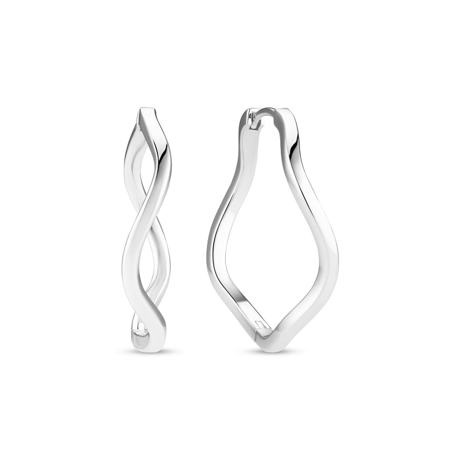 Sterling Silver Ellera Waves Pianura X-Grande Earrings SJ-E3879