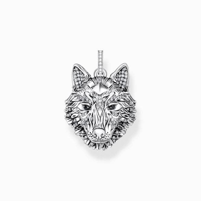 Sterling Silver Enamel Blackened Wolf's Face Pendant PE965 - 691 - 21Thomas Sabo Sterling SilverPE965 - 691 - 21
