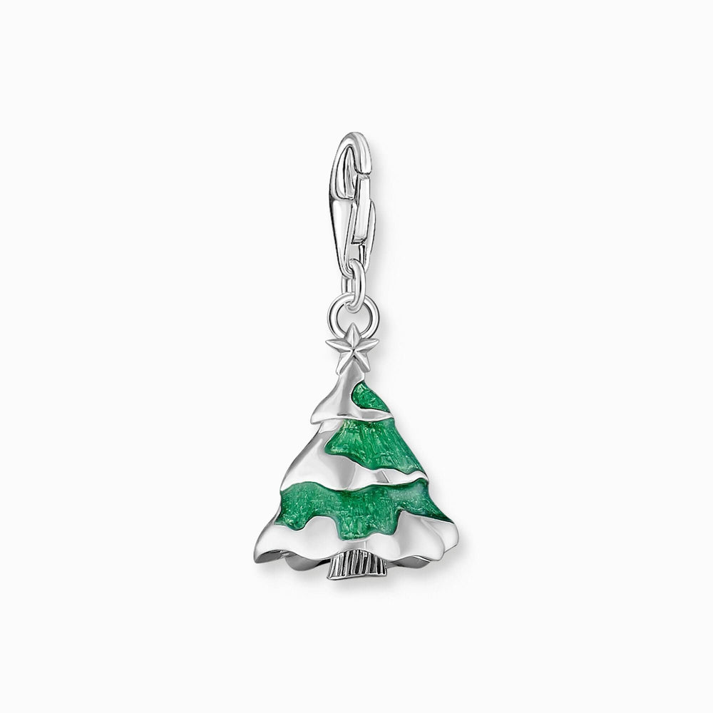 Sterling Silver Enamel Christmas Tree Charm 2198-390-7