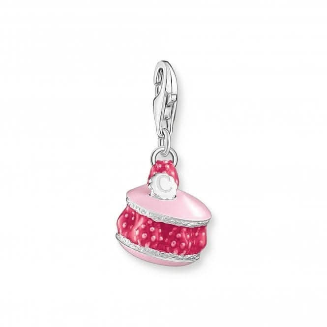 Sterling Silver Enamel Pink Raspberry Macron Charm 2080-007-9