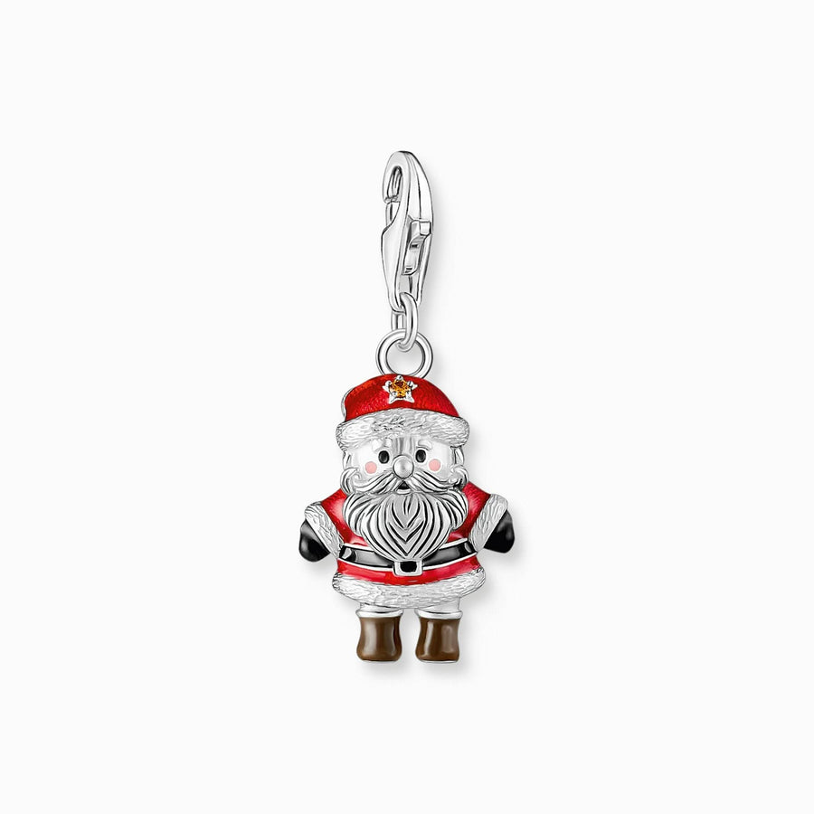 Sterling Silver Enamel Santa Claus Charm 2196-691-7