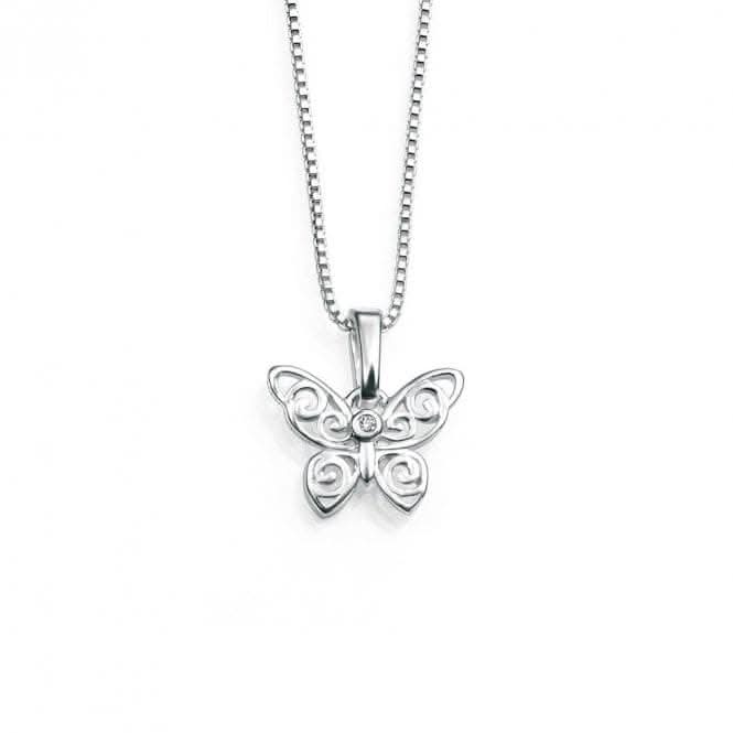 Sterling Silver Filigree Butterfly Pendant P3567