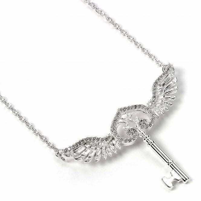 Sterling Silver Flying Key Necklace With Crystal Elements Bold sterling-silver-flying-key-necklace-with-crystal-elements-bold