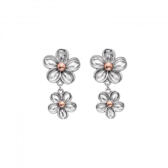 Sterling Silver Forget Me Not Drop Earrings DE617