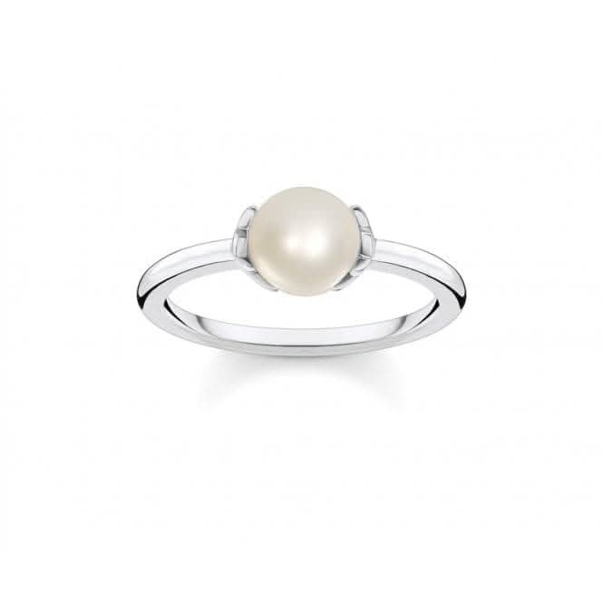 Sterling Silver Freshwater Pearl Zirconia Star Ring TR2298-167-14