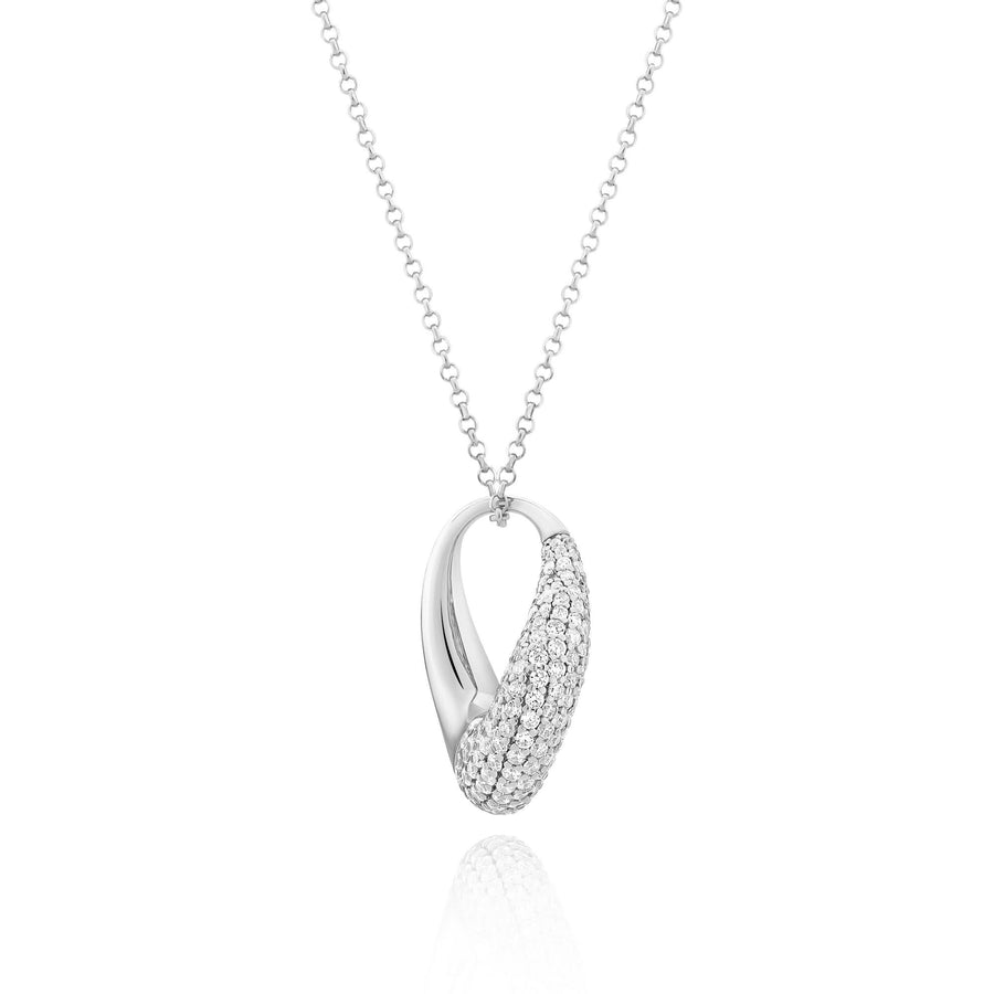 Sterling Silver Glorenza Necklace SJ-N2482-CZ