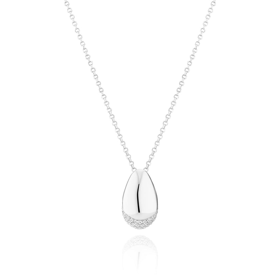 Sterling Silver Goccia Necklace SJ-N2479-CZ