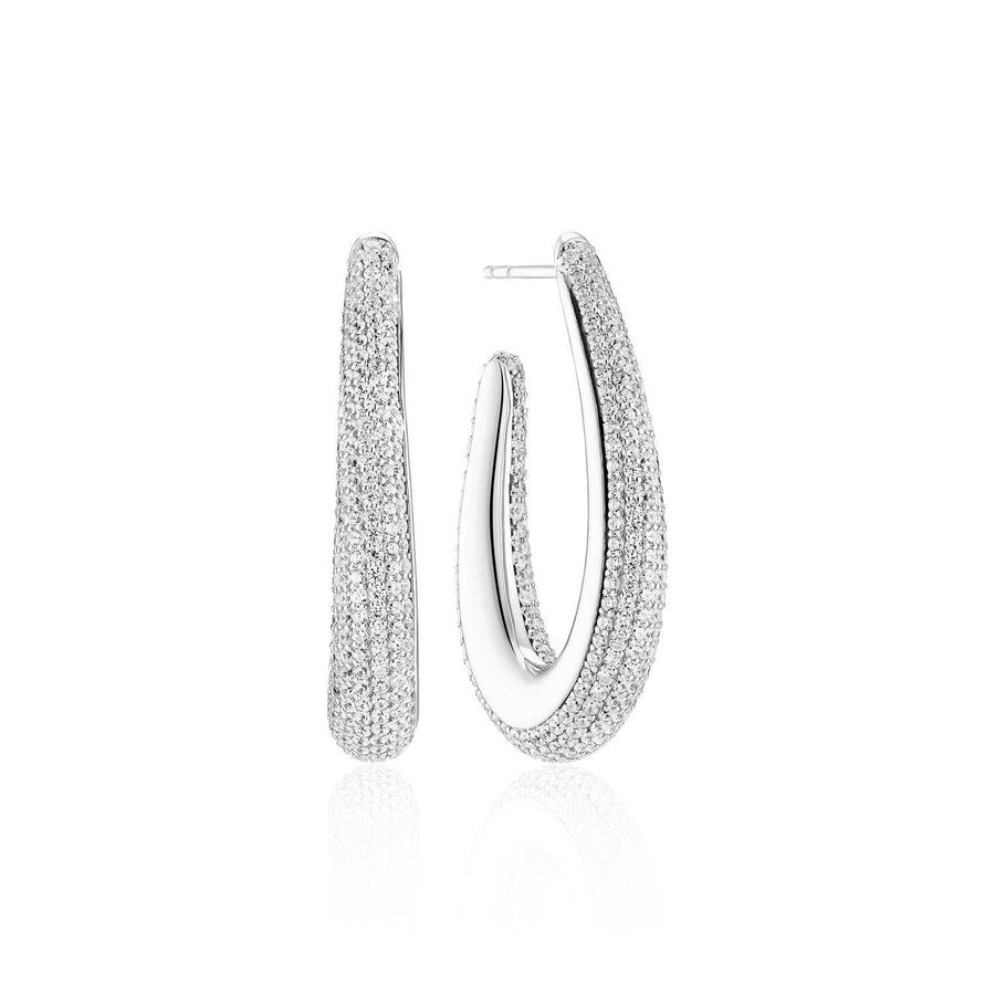 Sterling Silver Goccia Piccolo Earrings SJ-E2484-CZ